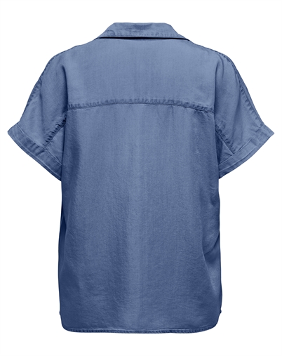 Only - ONLCharis Bluse - Dark Blue Denim